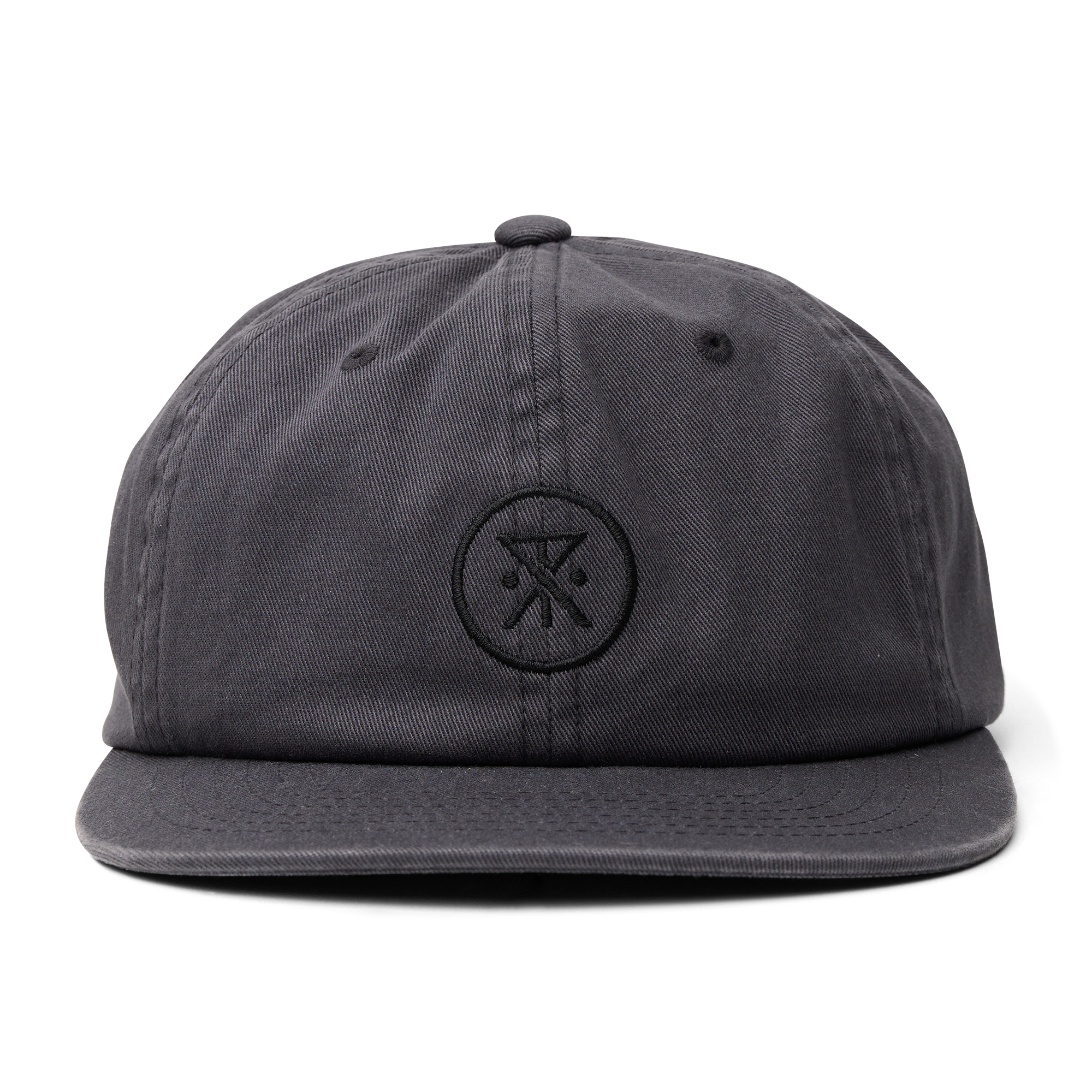Made To Fade 6 Panel Strapback Hat in Washed Charcoal – Roark