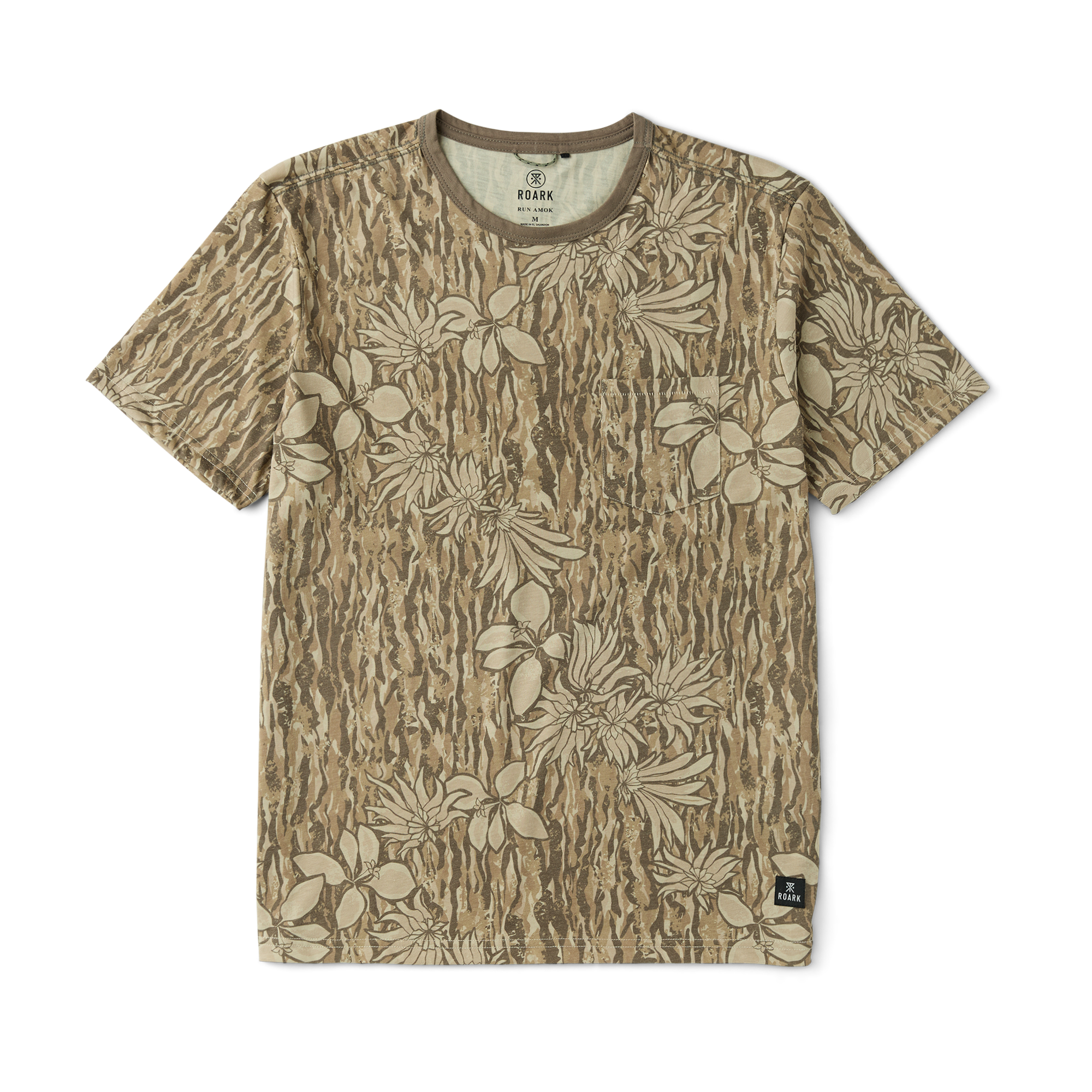 Mathis Active Tie Dye Pocket Short Sleeve Tee in Khaki Tie Dye – Roark