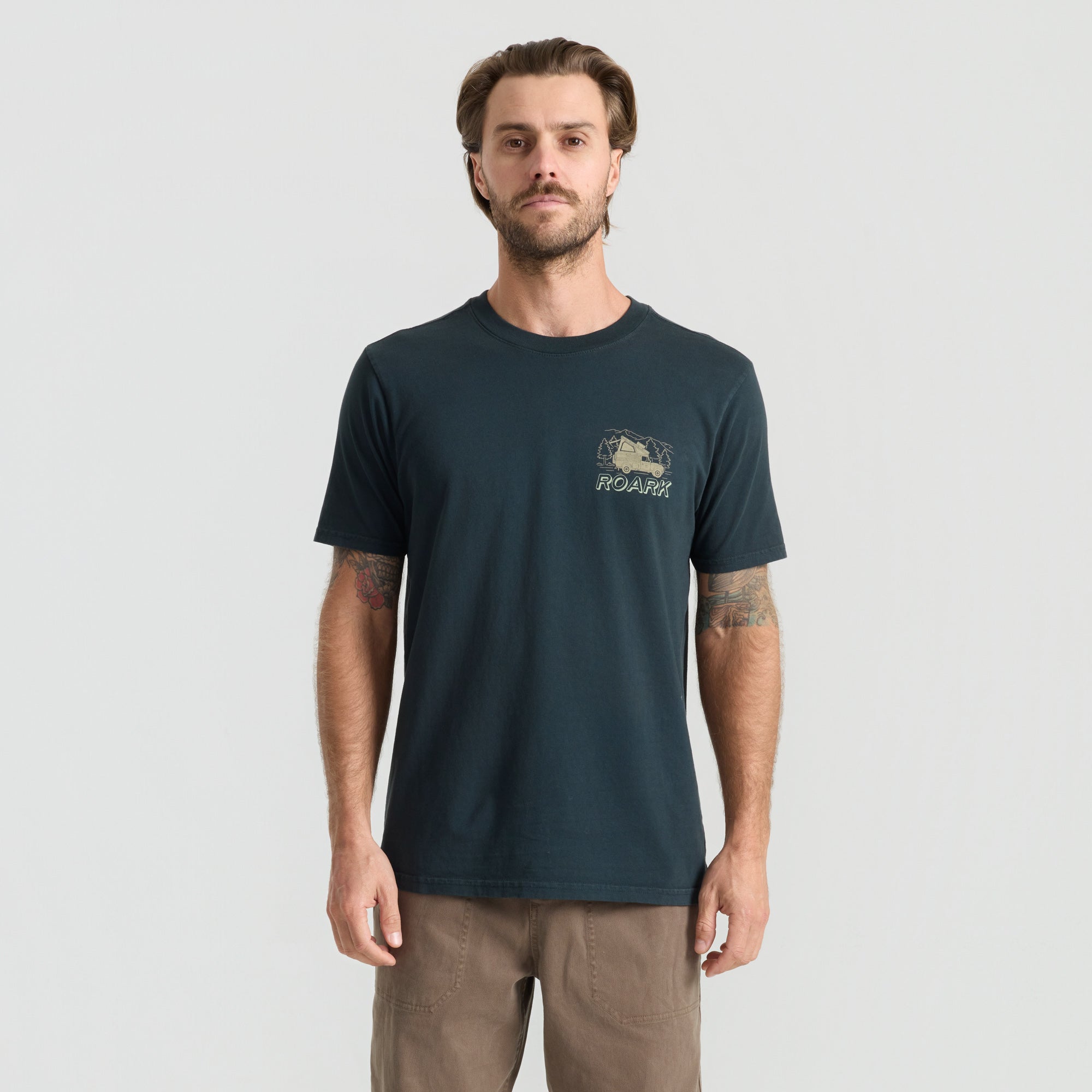 Roark Men's Camper Premium Tee - Washed Black - Washed Black