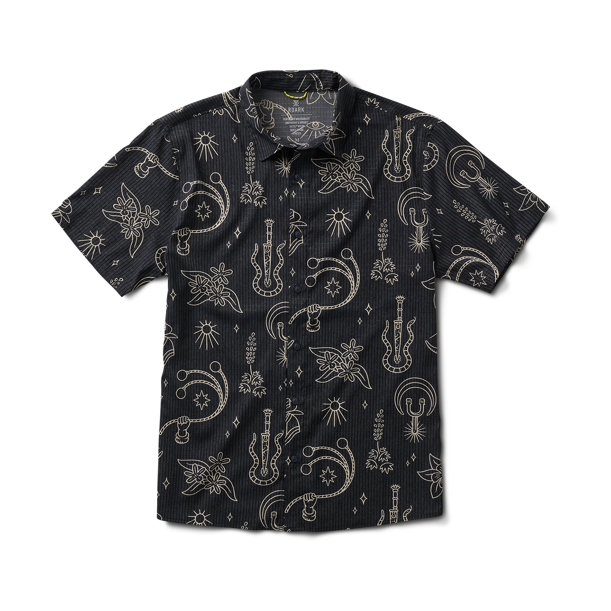 Bless Up Breathable Stretch Shirt in Black – Roark