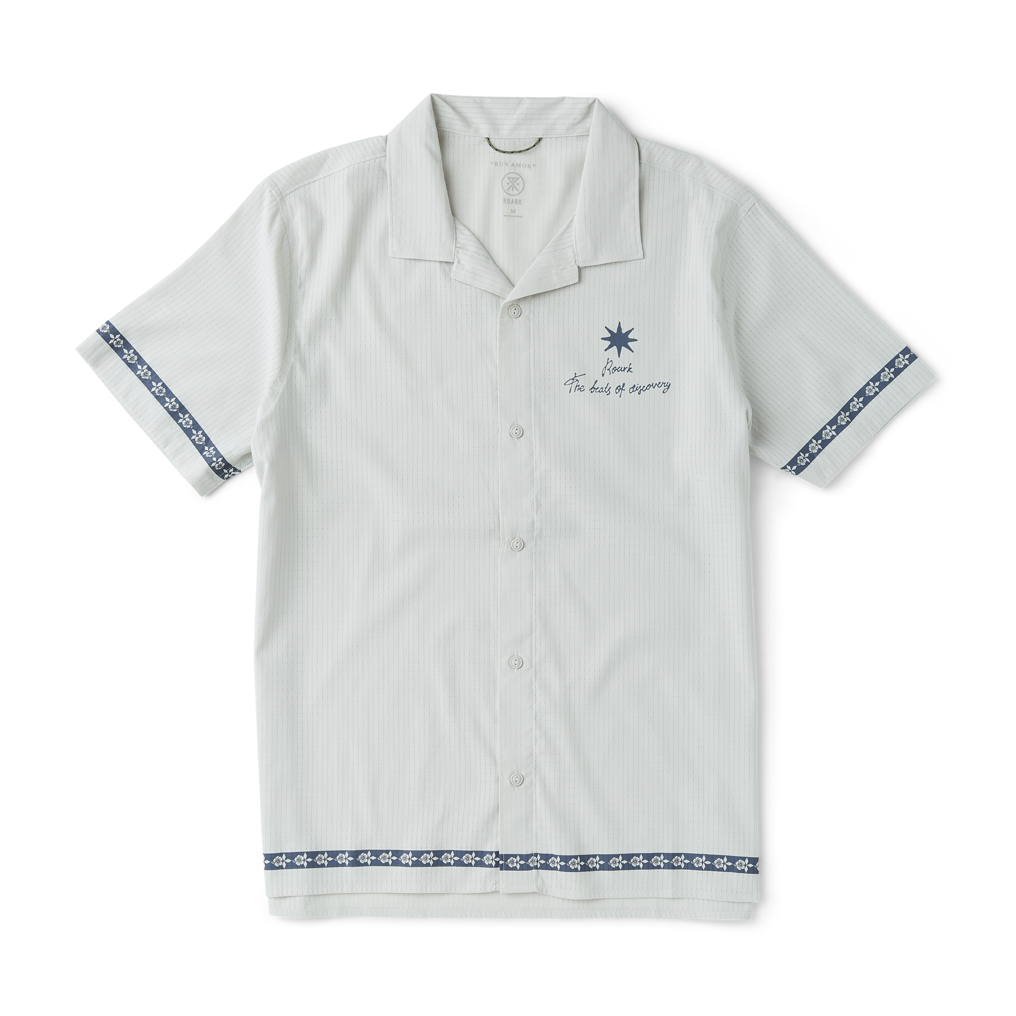 ロアークROARK RUN AMOK BLESS UP TRAIL SHIRT Bless Up Trail Button Up Shirt in Silver – Roark