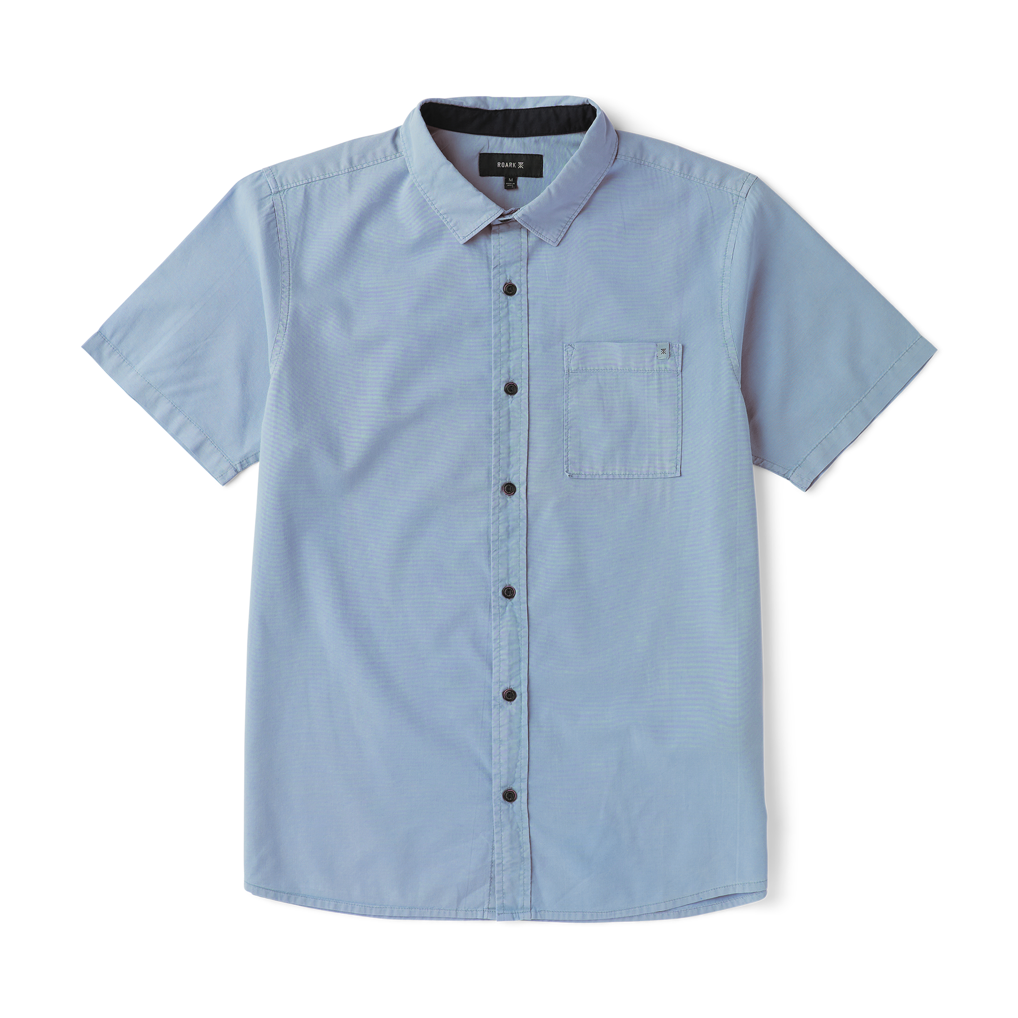 cut up dress shirt Made To Fade Short Sleeve Button Up Shirt in Washed Slate Roark