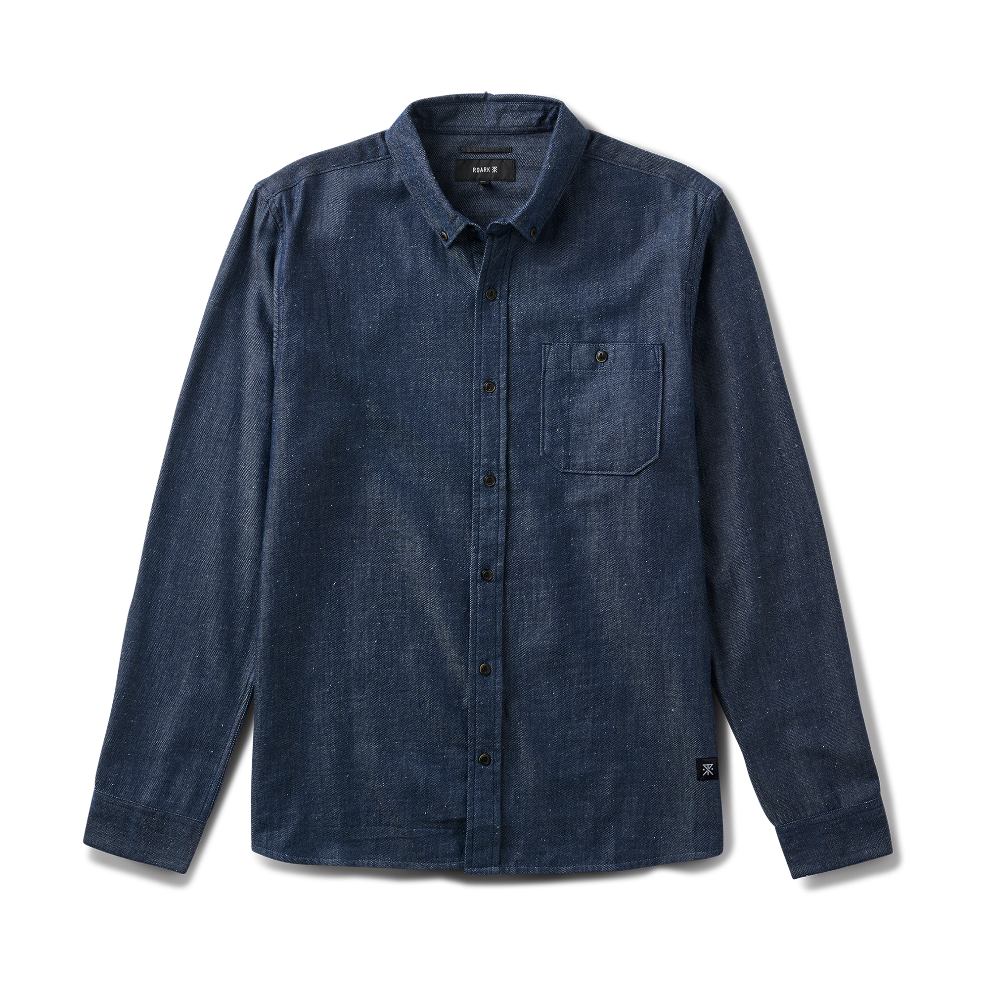 Roark Scholar Chambray Button Up Shirt Mid Indigo / Large