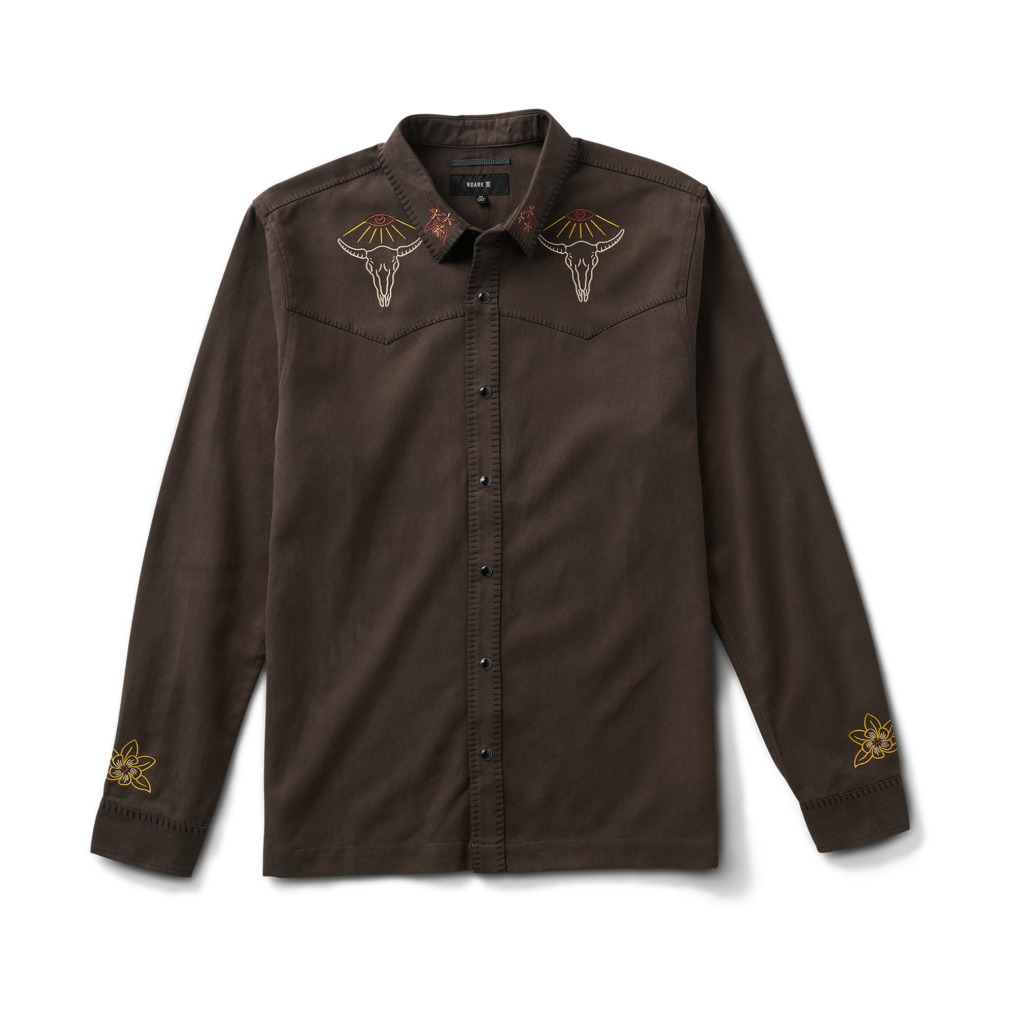 roar dress shirts Roark On the Range Long Sleeve Shirt Dark Brown M