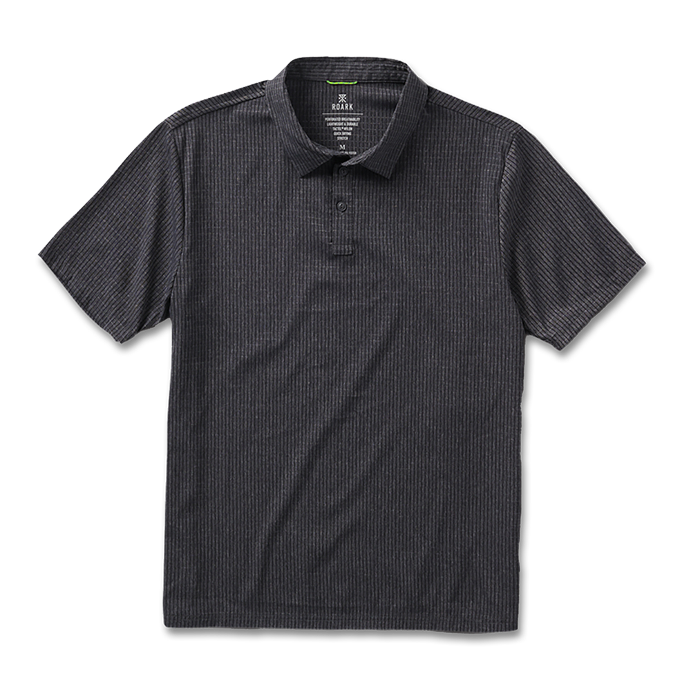 Bless Up Breathable Stretch Polo Shirt in Black – Roark
