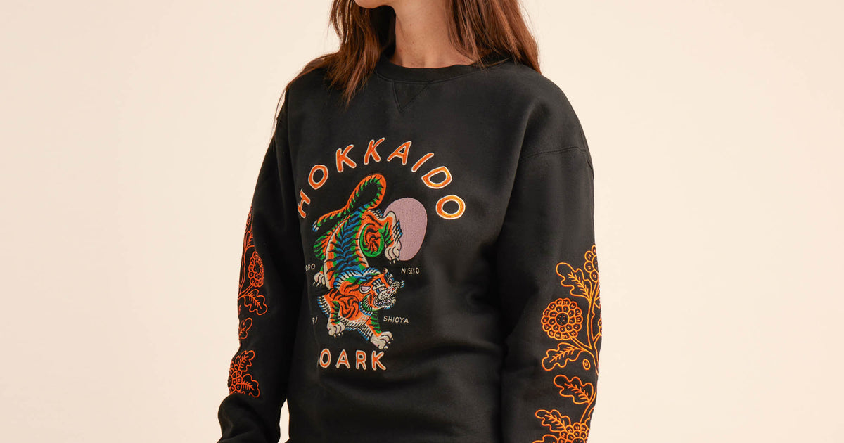 Hokkaido Tiger Club Fleece Sweatshirt - Black | Roark