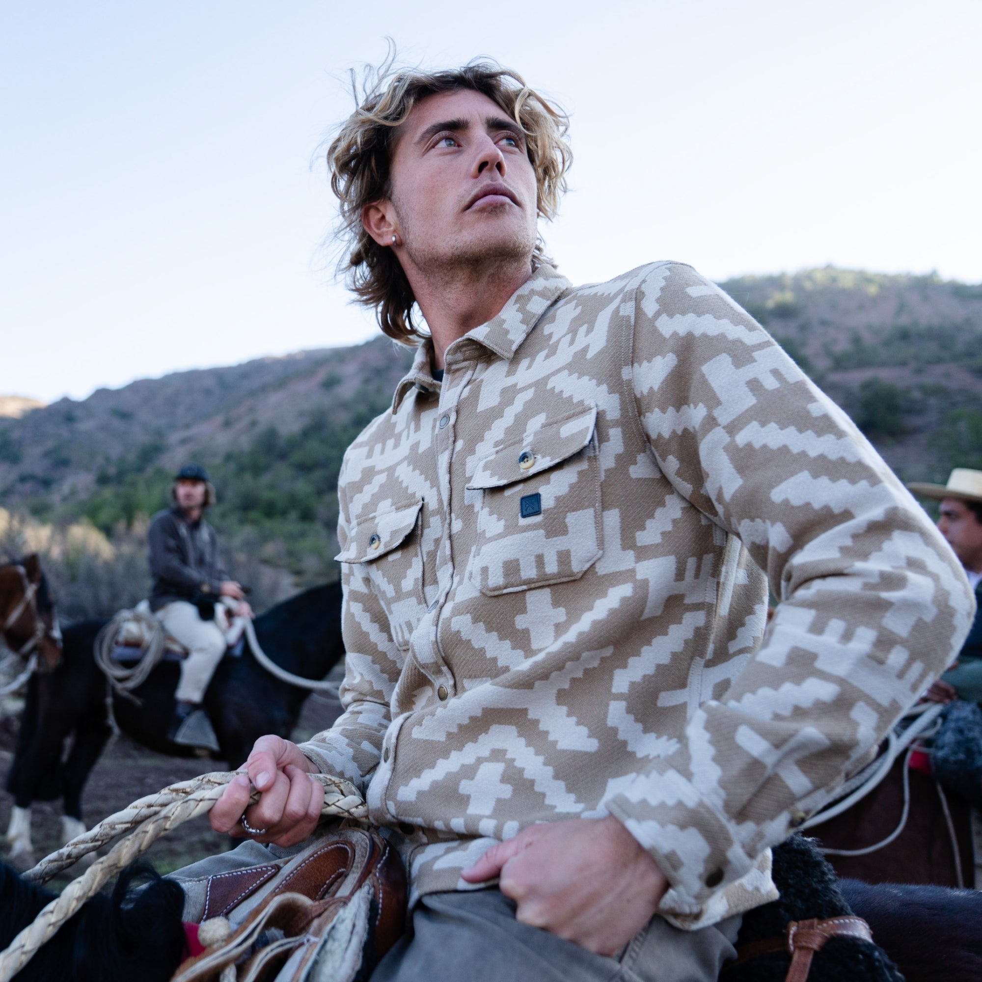 Tierra del Sur Collection inspired by rugged outdoor adventures, featuring traditional patterns and durable materials for the modern traveler.