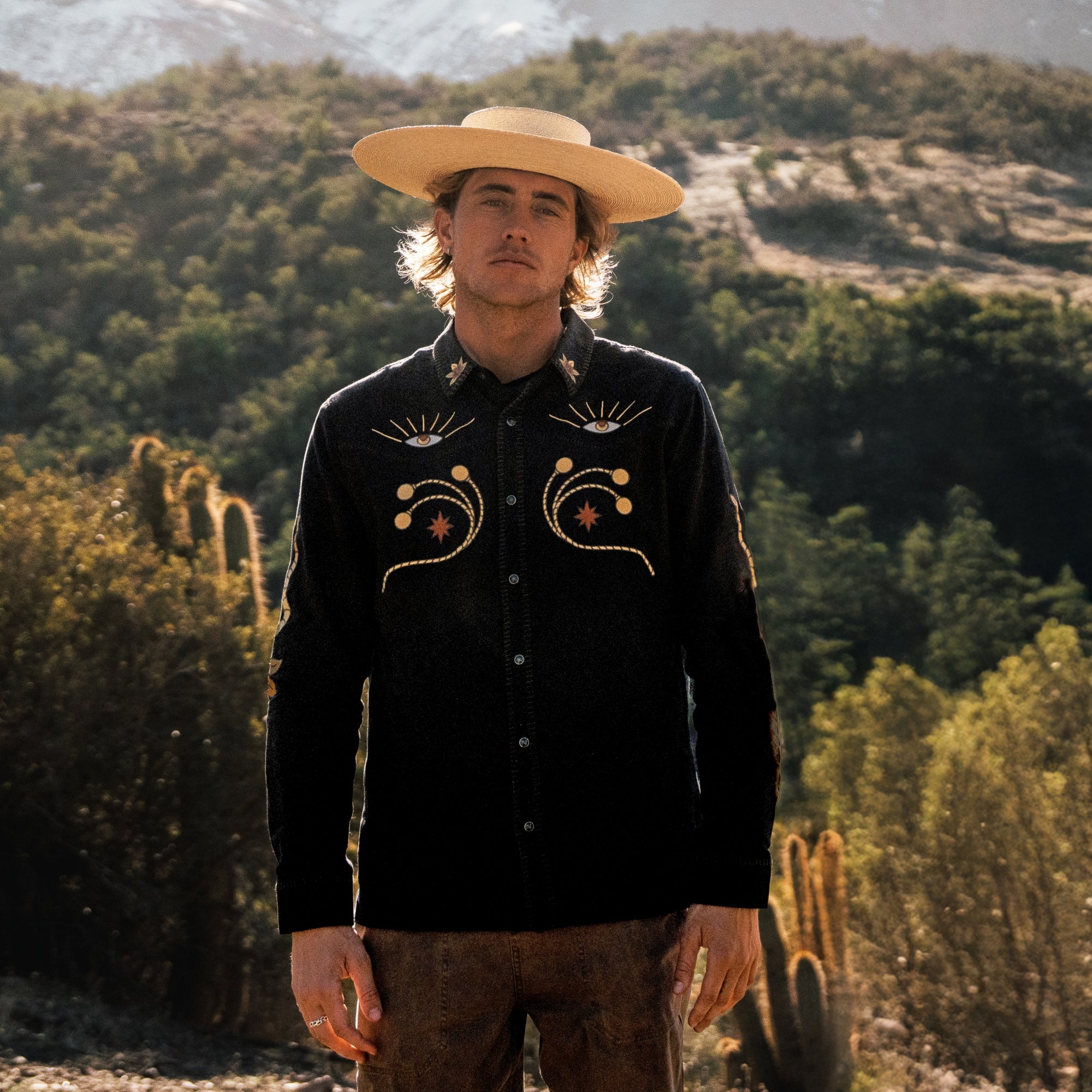 Assortment of adventure-ready hats from the Tierra del Sur Collection displayed, including sun hats, fedoras, and cowboy hats, perfect for outdoor explorations.