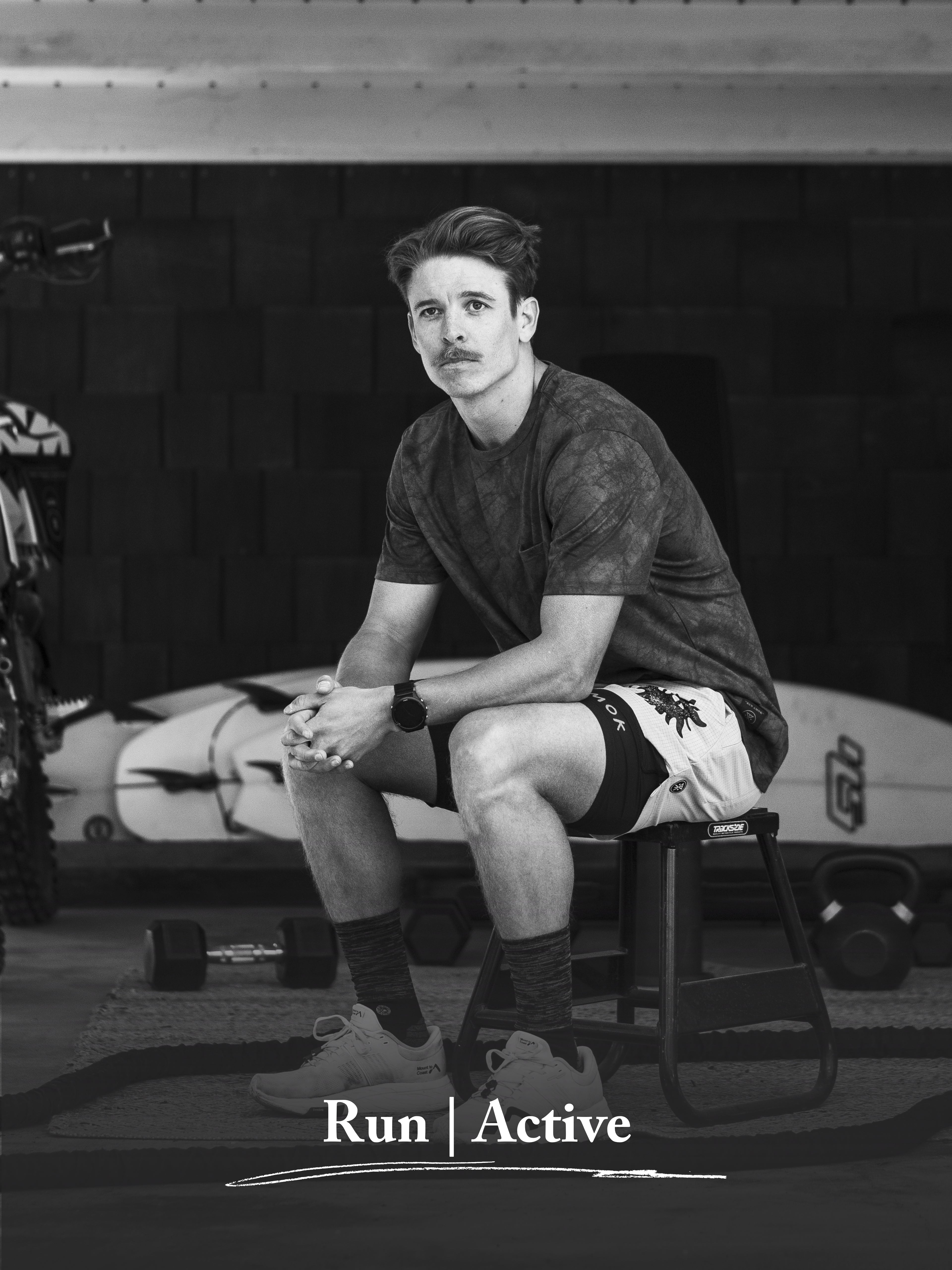 Header image featuring stylish black sneakers and casual shorts, perfect for adventure and travel, from Roark's gift guide collection.