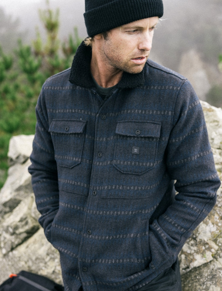 Assortment of Roark woolen adventure essentials, featuring warm tops and jackets designed for outdoor exploration.