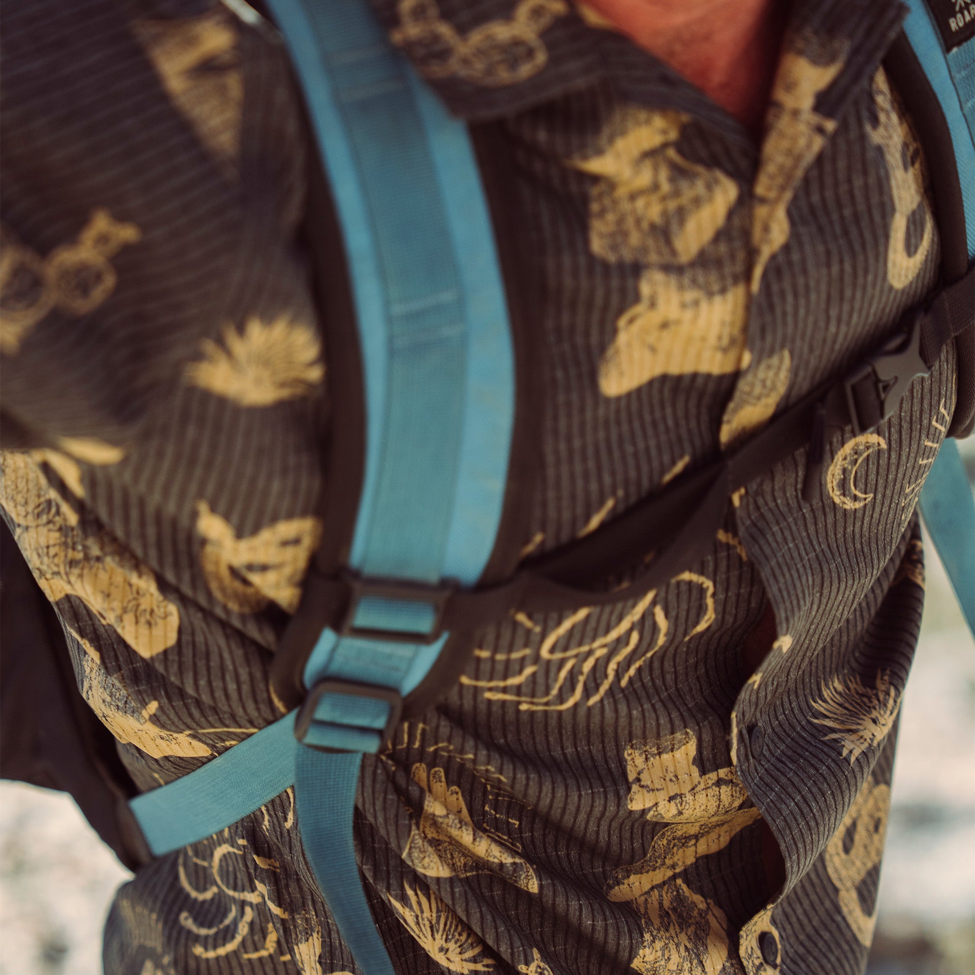 Sturdy backpack with adjustable straps geared up for adventure, ideal for travel and outdoor activities.