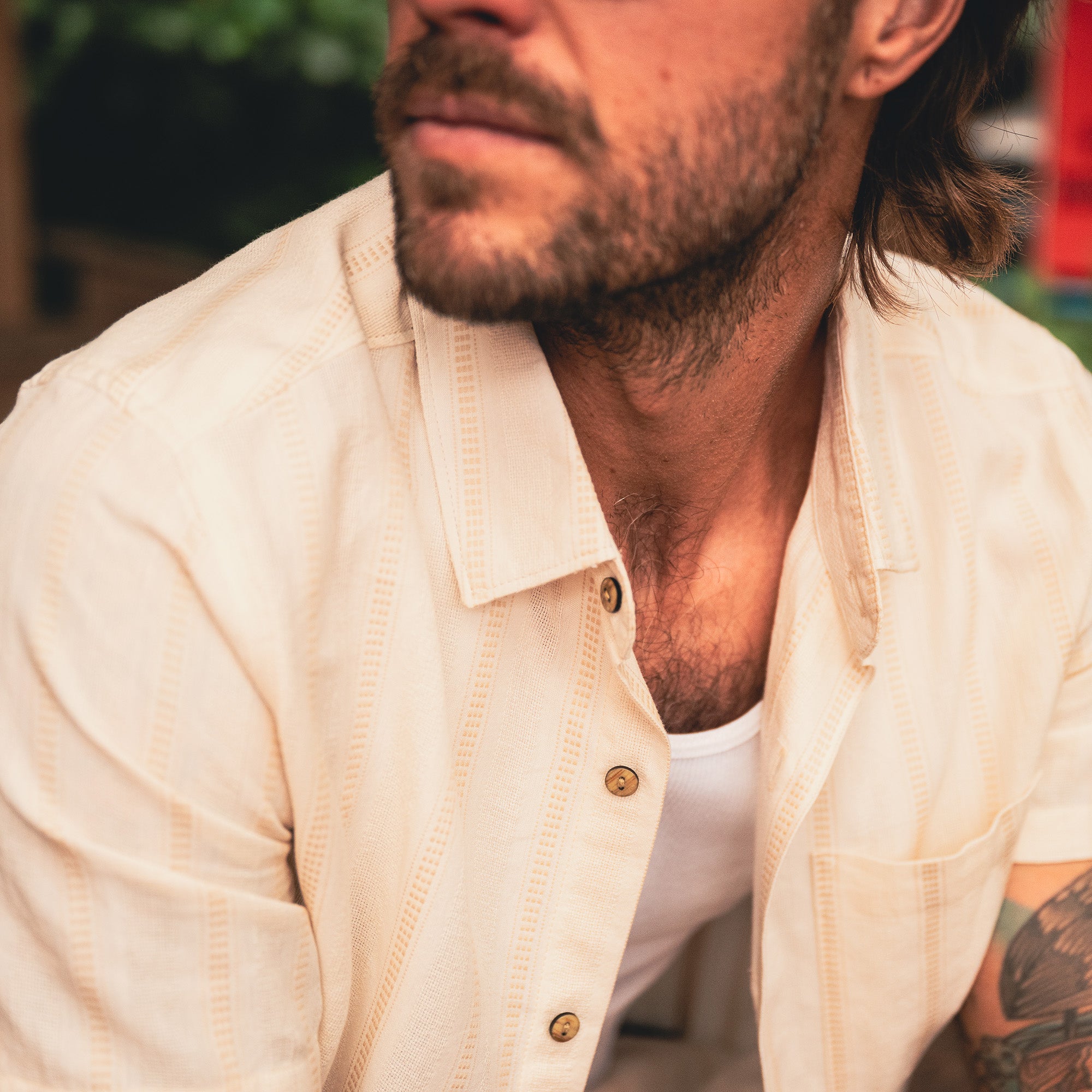 Crosswinds Button Up Shirt in Unbleached – Roark