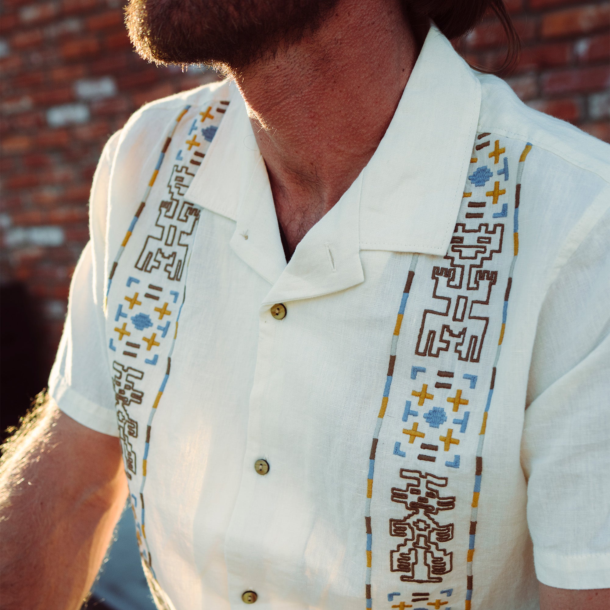 Gonzo Camp Button Up Shirt in Ivory – Roark