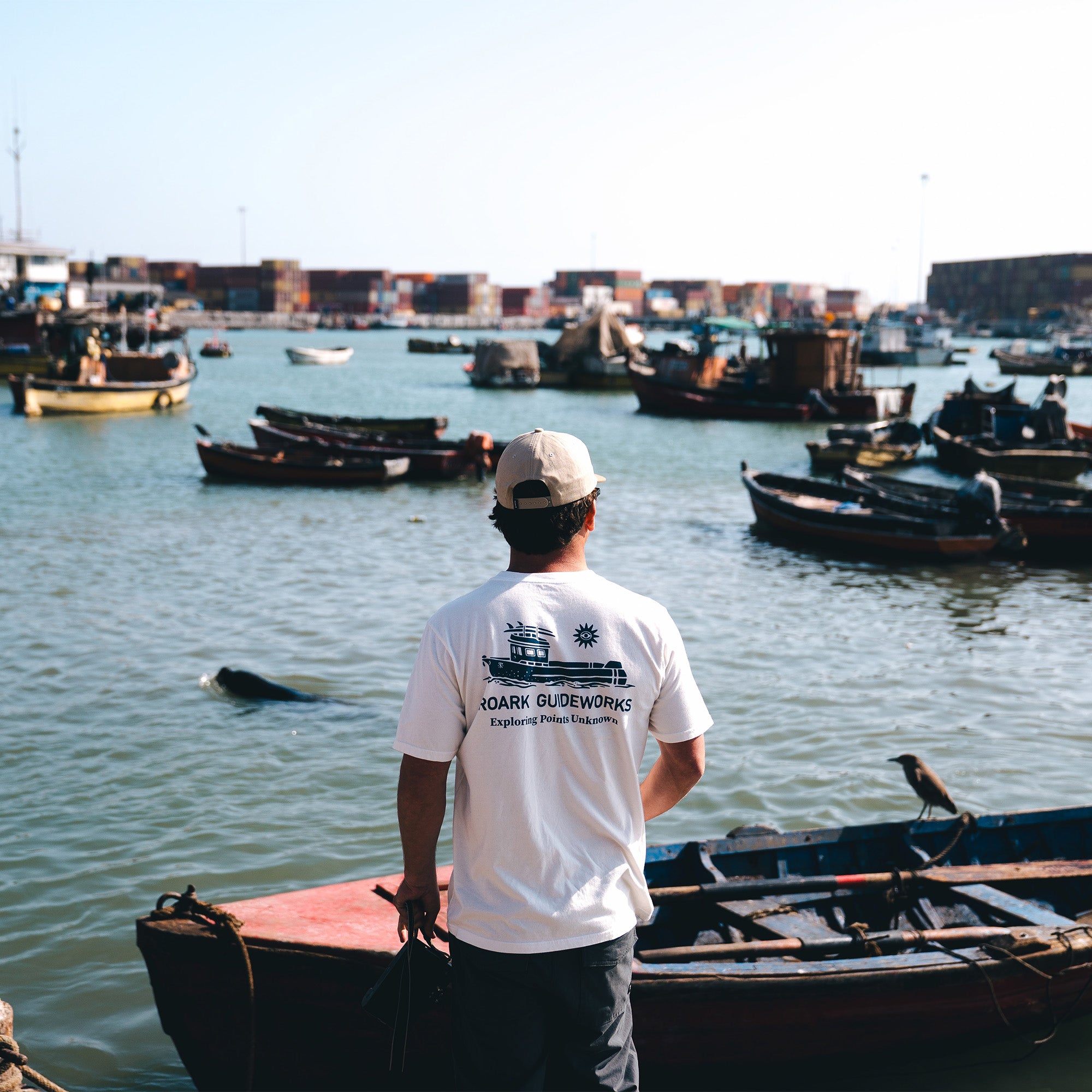 Boat navigating serene waters, embodying the spirit of adventure and exploration, perfect for the outdoor enthusiast