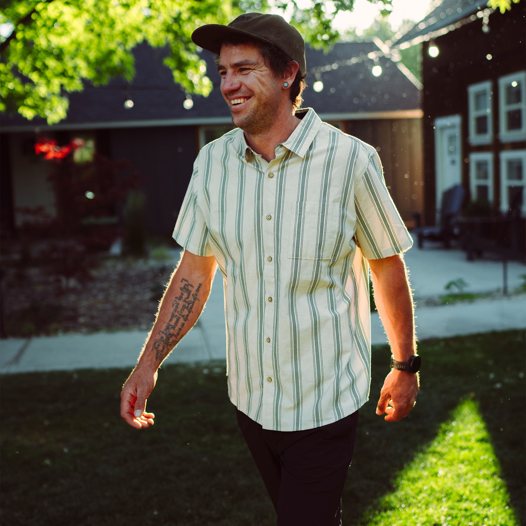 Stylish Roark Journey shirt from Fall collection featuring a classic collar, visible buttons, and rolled-up sleeves, perfect for adventure and travel.