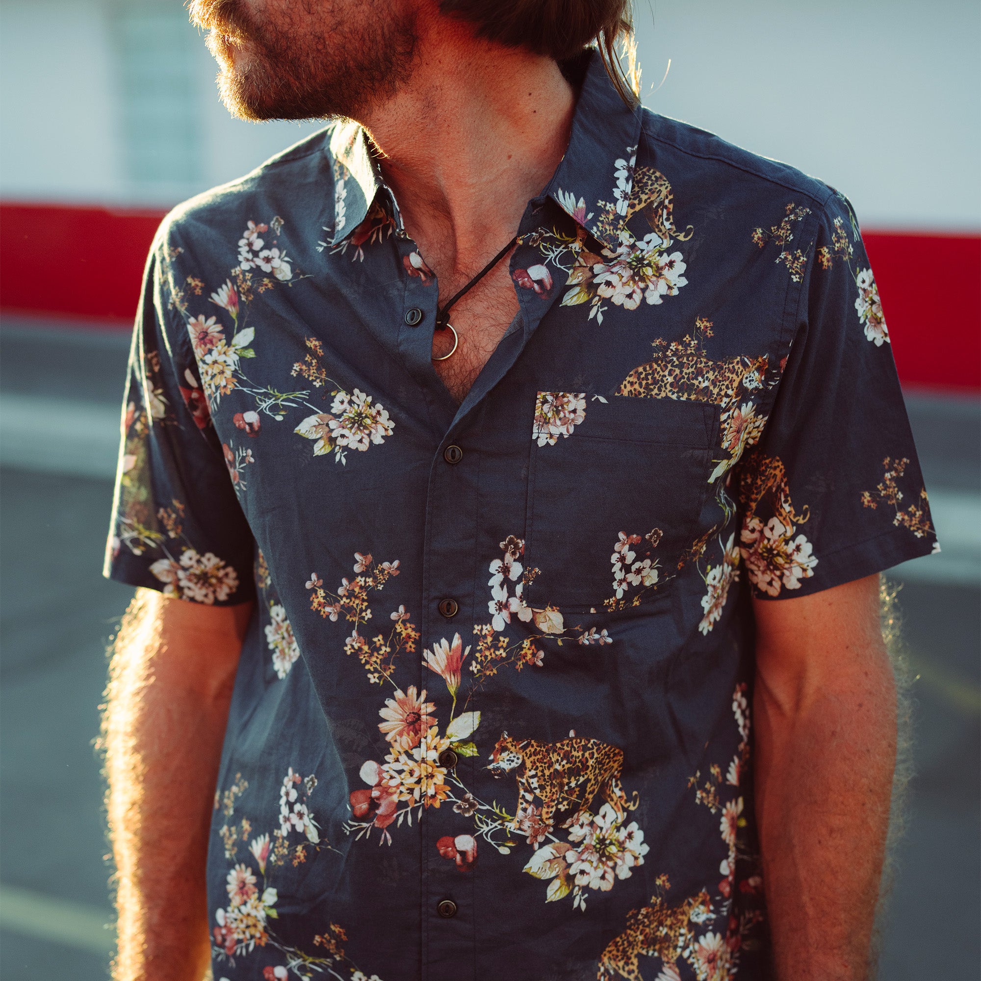 Men’s SideTuck Shirt Journey Short Sleeve Button Up Shirt - Bendik Almond Paste | Roark