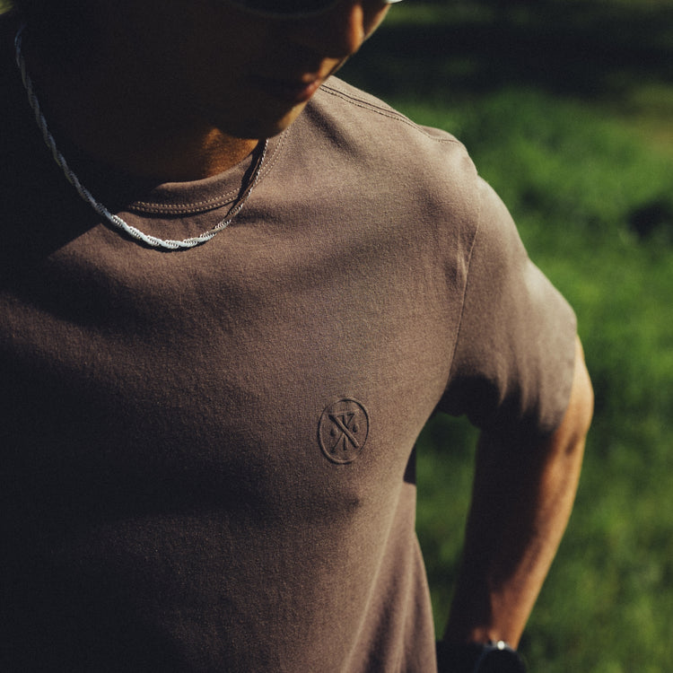 Mathis Active Short Sleeve Tee in Faded Brown – Roark