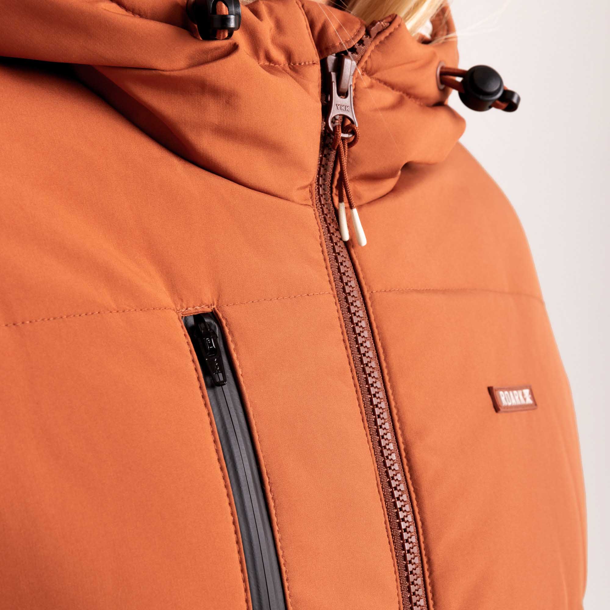 Roark Warm Puffer Jacket in Orange