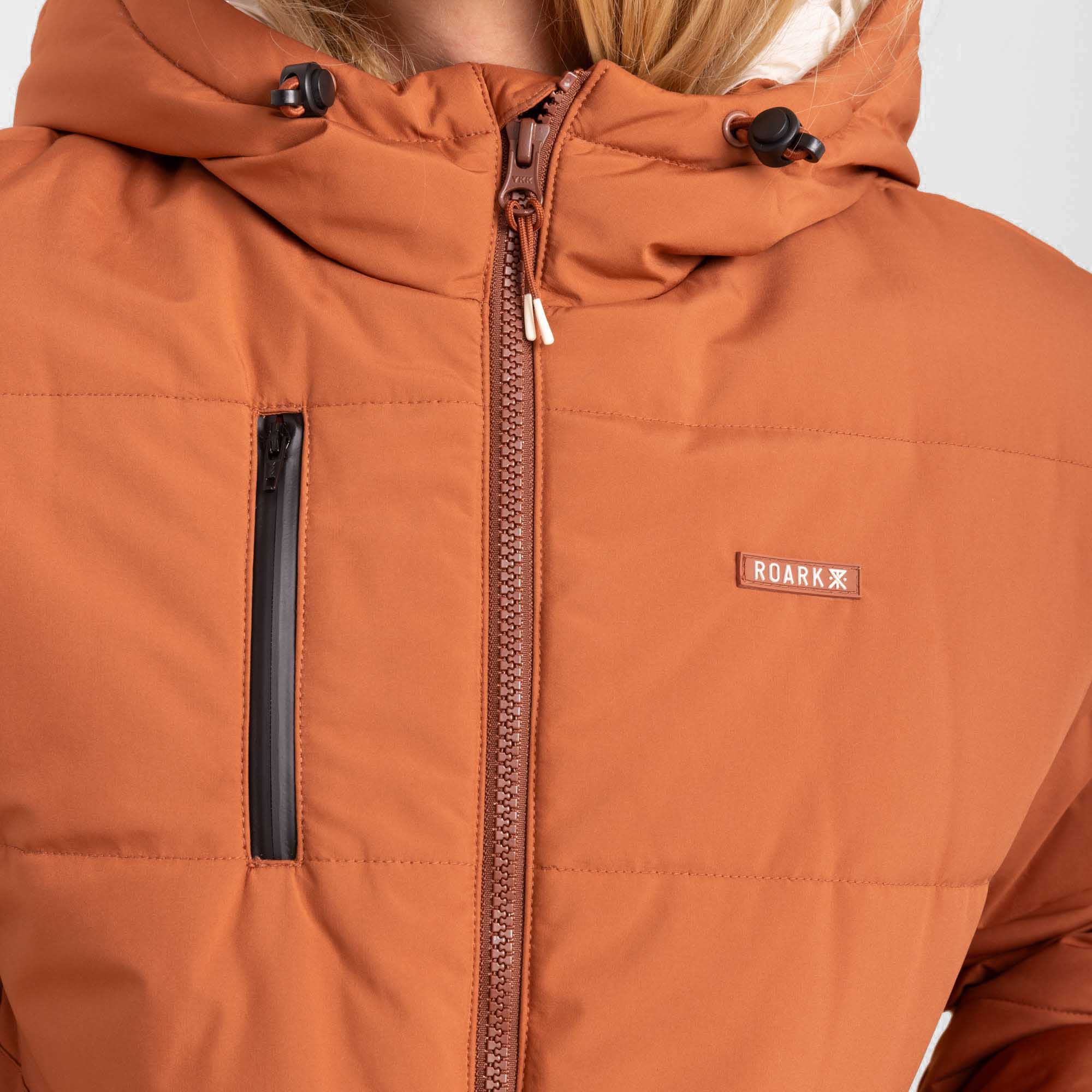 Roark Warm Puffer Jacket in Orange