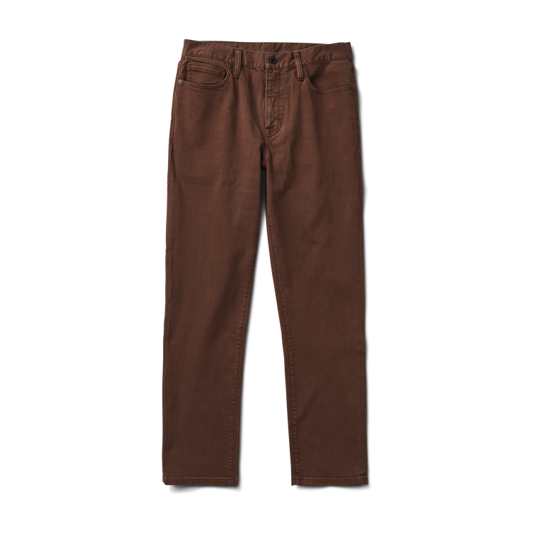 HWY 190 5-Pocket Relaxed Fit Broken Twill Denim - Brown – Roark