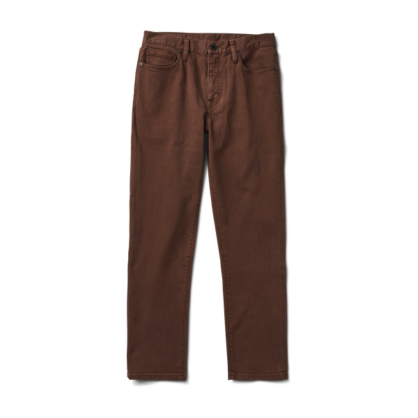 HWY 190 5-Pocket Relaxed Fit Broken Twill Denim - Brown Brown / 28 / 32