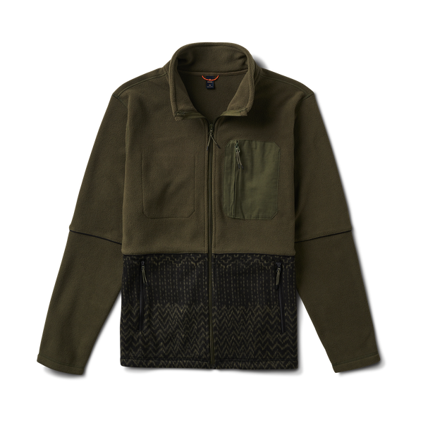 Landfall Fleece Hoodie - Military Sashiko | Roark