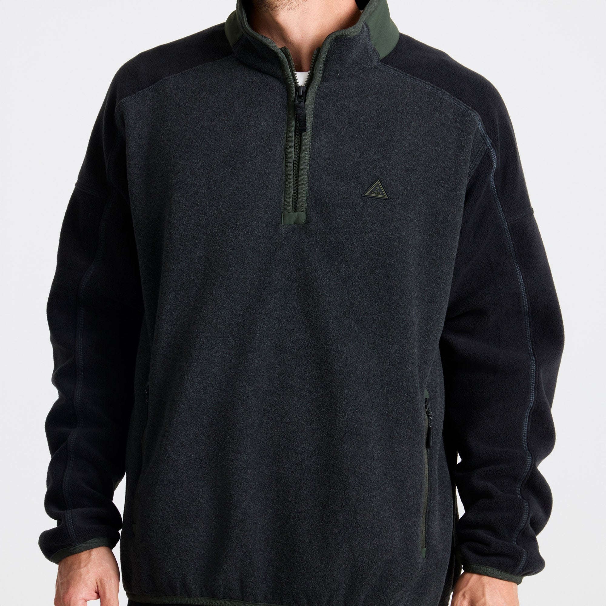 Campover Fleece Mock Hoodie in Onyx – Roark