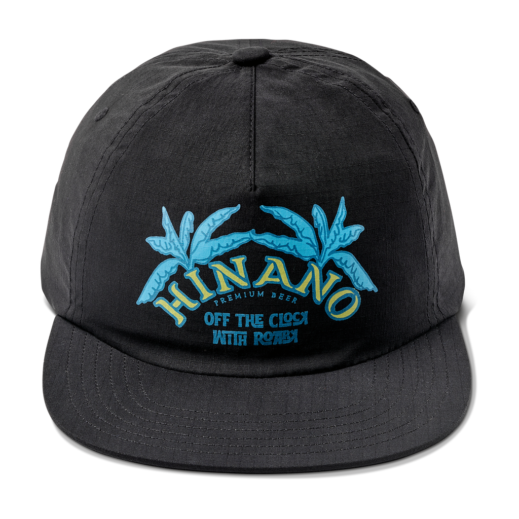 The front of Roark's Hinano 'Off The Clock' Shallow Strapback Hat - Black Big Image - 1