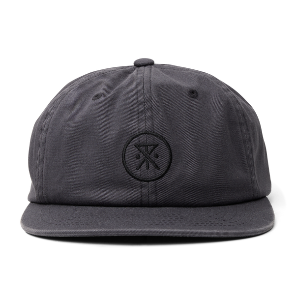 Made To Fade 6 Panel Strapback Hat in Washed Charcoal – Roark