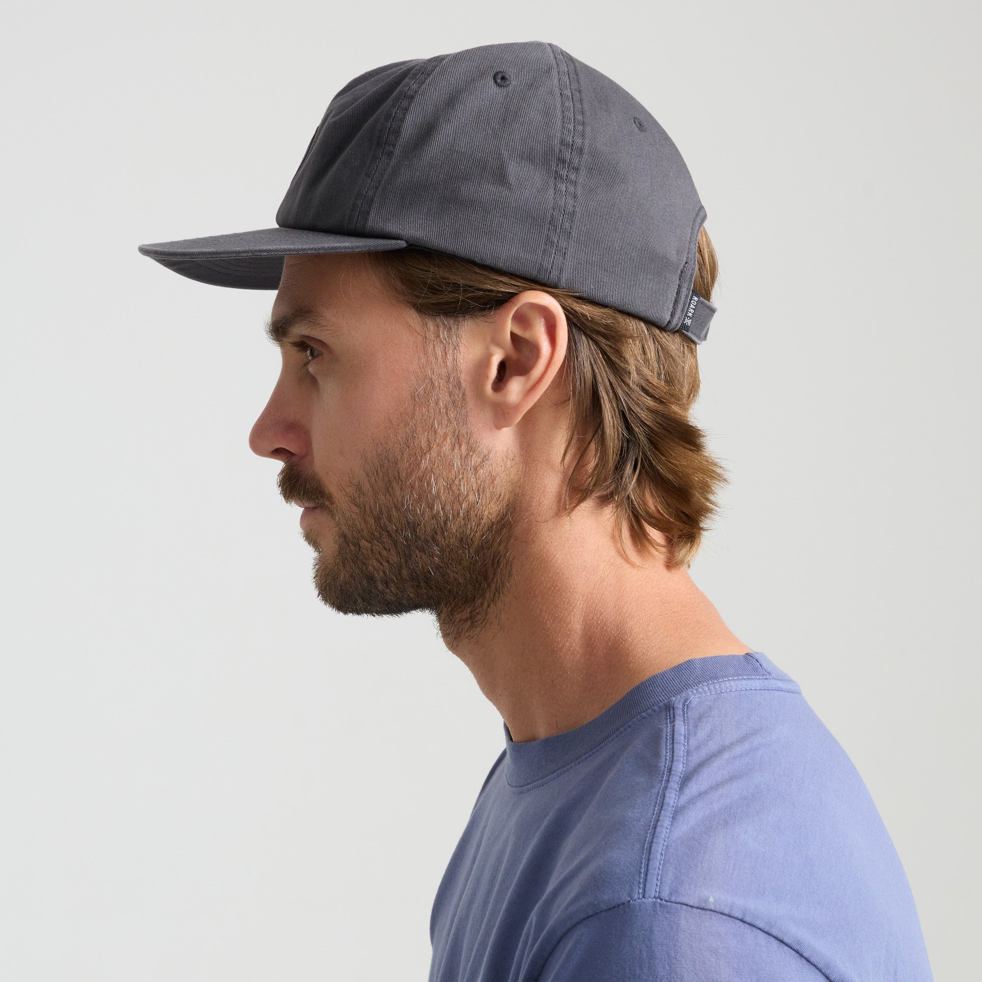 Made To Fade 6 Panel Strapback Hat in Washed Charcoal – Roark