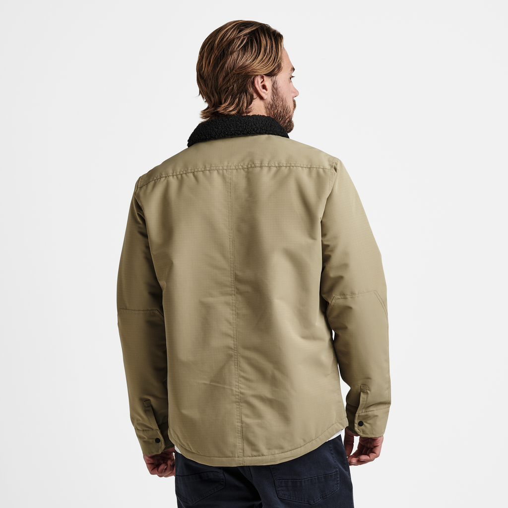 The model of Roark men's Hebrides Weatherproof Jacket - Dusty Green Big Image - 3