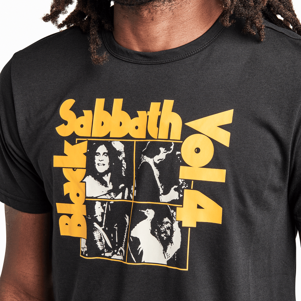 The on body of Roark Run Amok's Mathis Short Sleeve Tee - Black Sabbath Volume 4 Black Big Image - 4