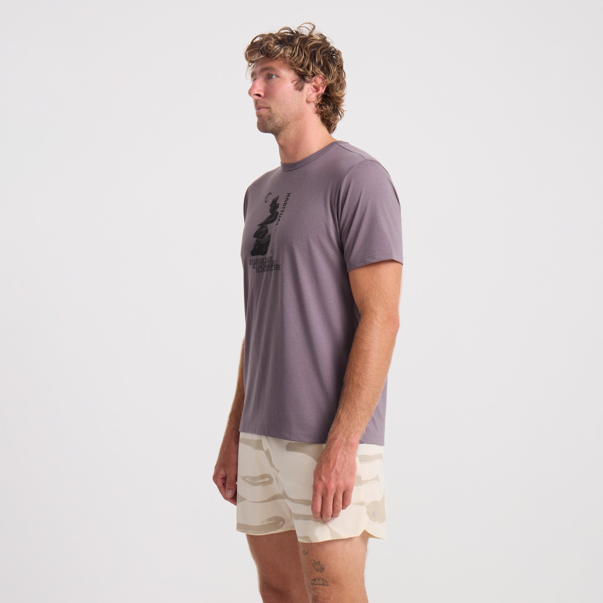 Mathis Active Short Sleeve Tee in Shark – Roark