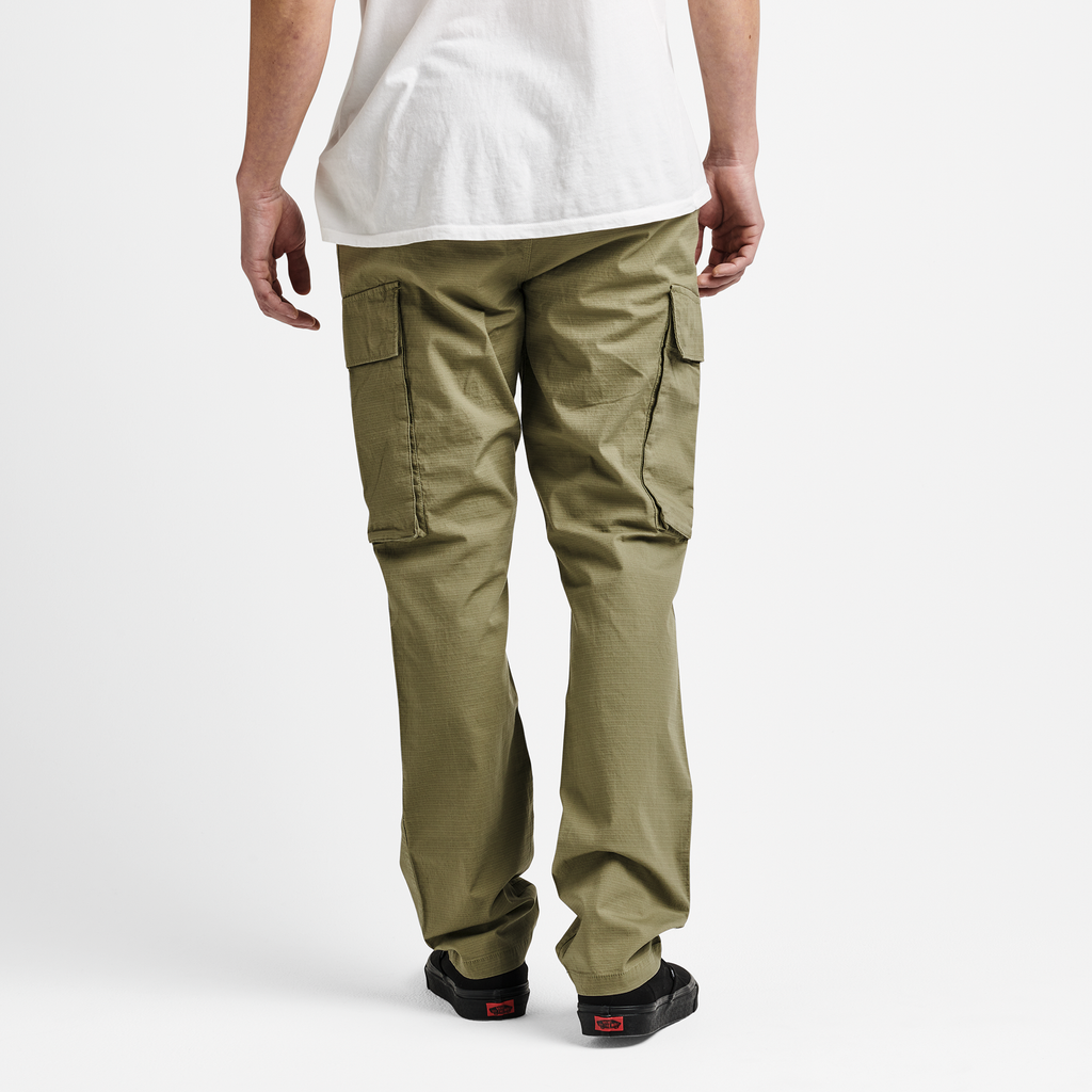 The on body view of Roark men's Campover Cargo Pants - Dusty Green Big Image - 3