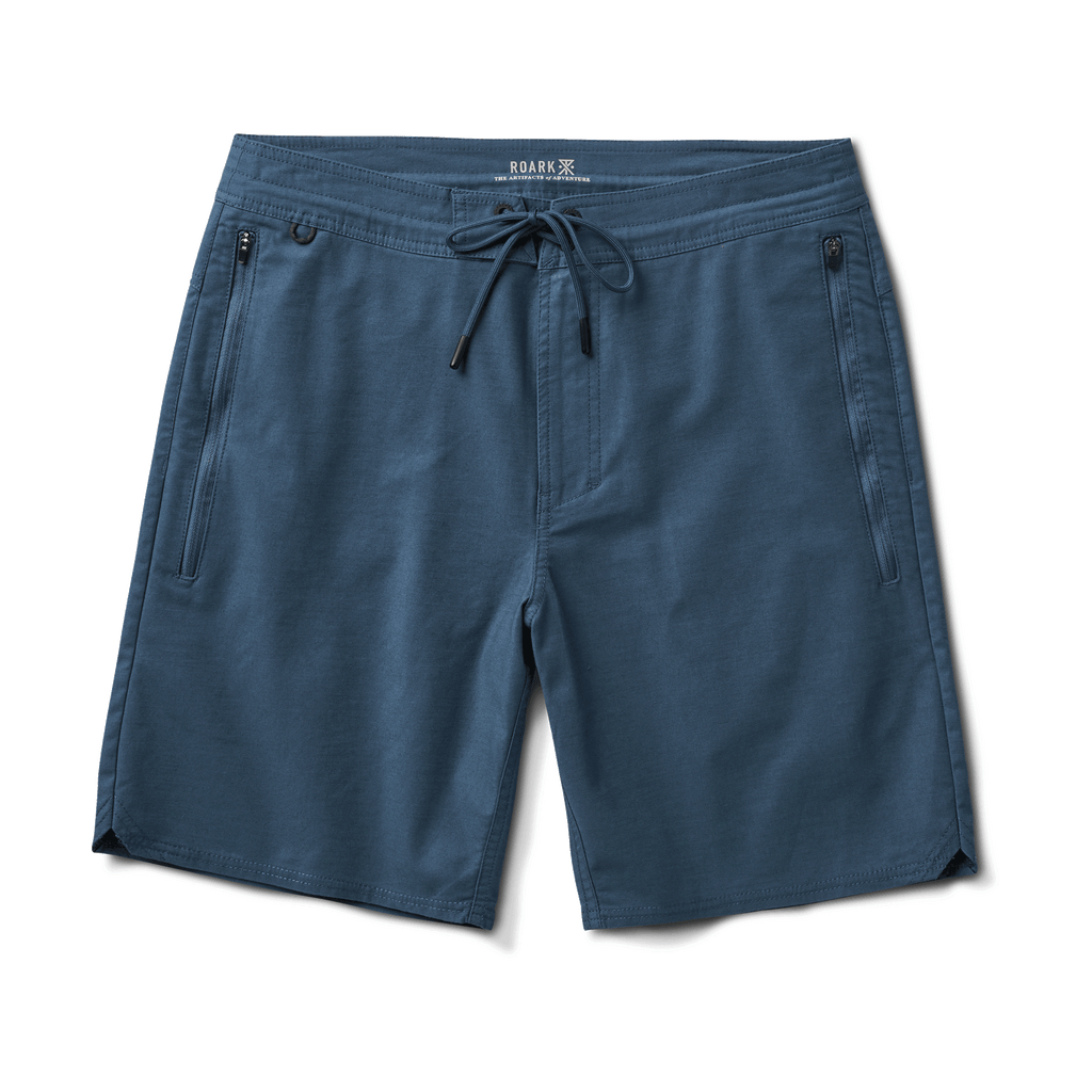 The front of Roark men's Layover Shorts 19" - Deep Blue Big Image - 1