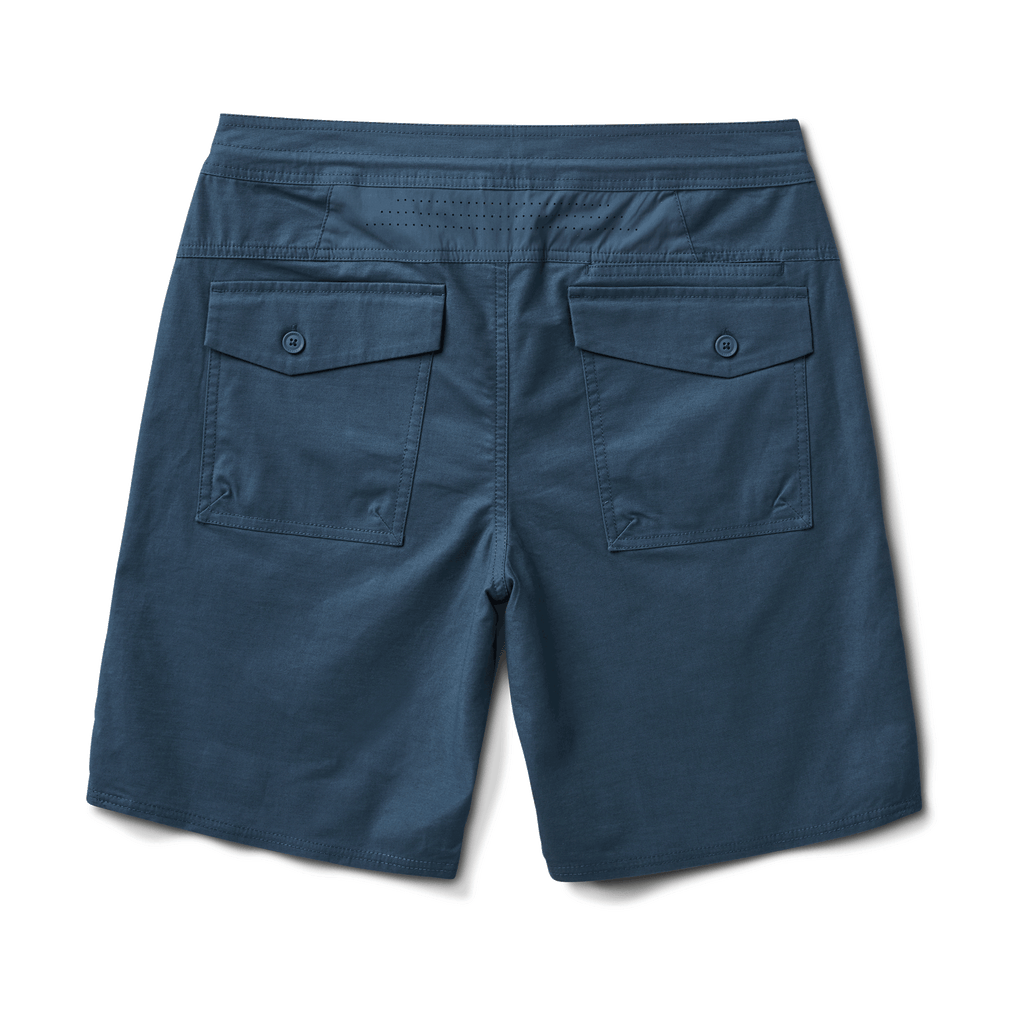 The back of Roark men's Layover Shorts 19" - Deep Blue Big Image - 6