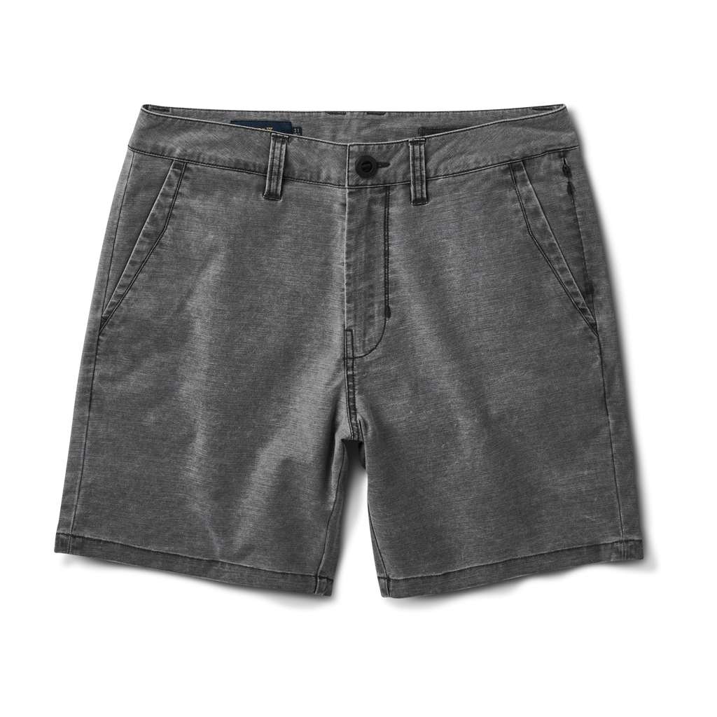 The on body view of Roark's Porter Wash Shorts 17" - Black Big Image - 1