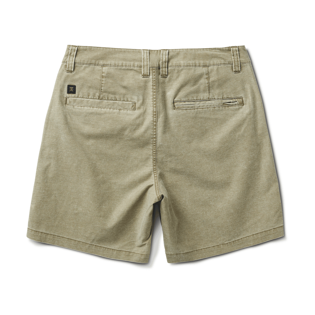 The back of Roark men's Porter Wash Shorts 17" - Dusty Green Big Image - 6