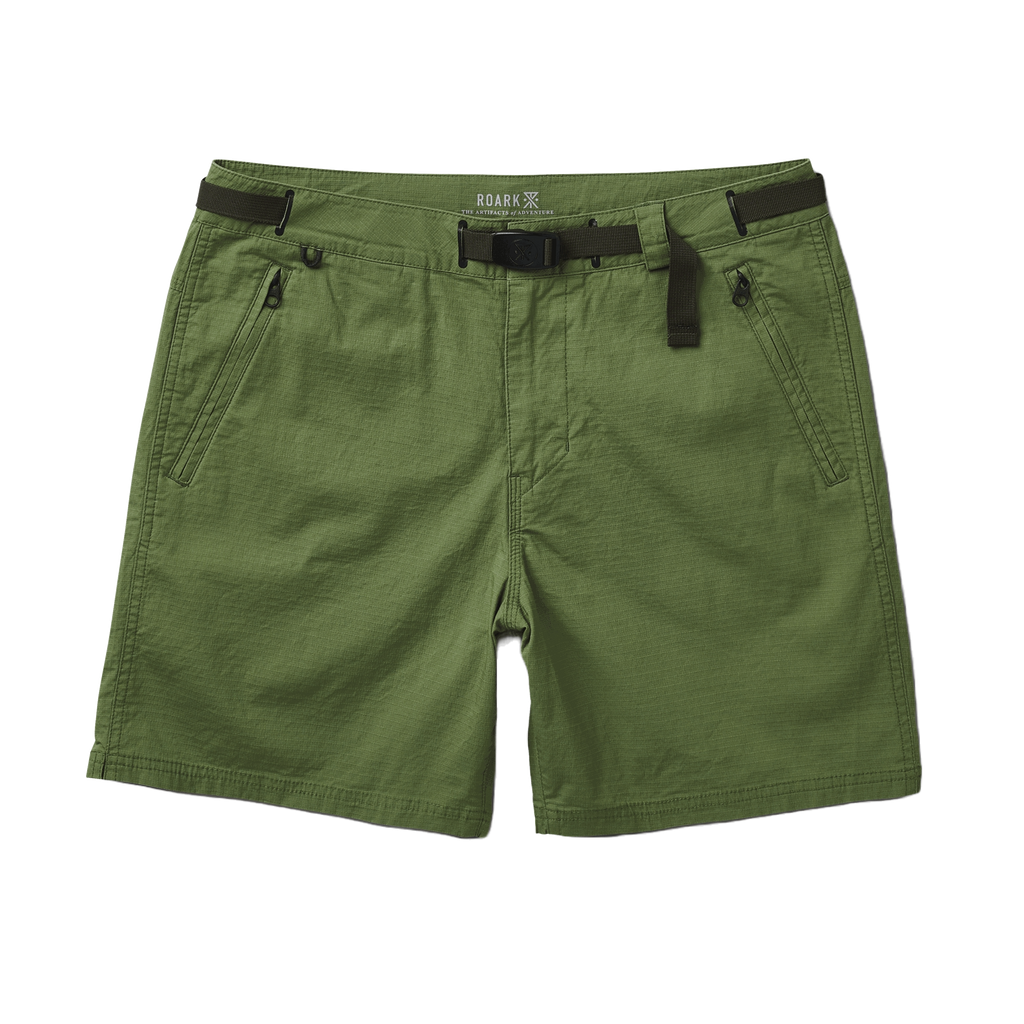 The front of Roark's Campover Shorts 17" - Jungle Green Big Image - 1