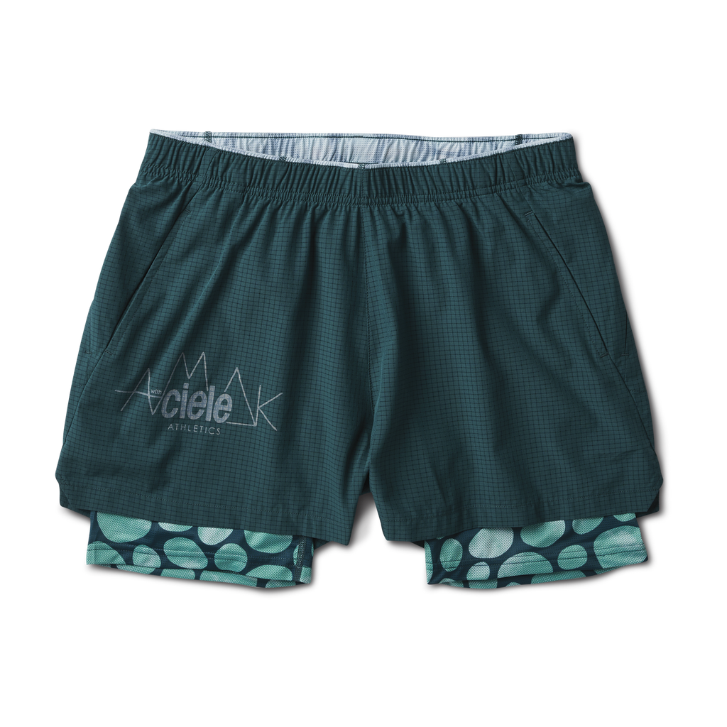 The front of Roark's Bommer Shorts 3.5" - Ciele X Run Amok Evergreen Big Image - 1
