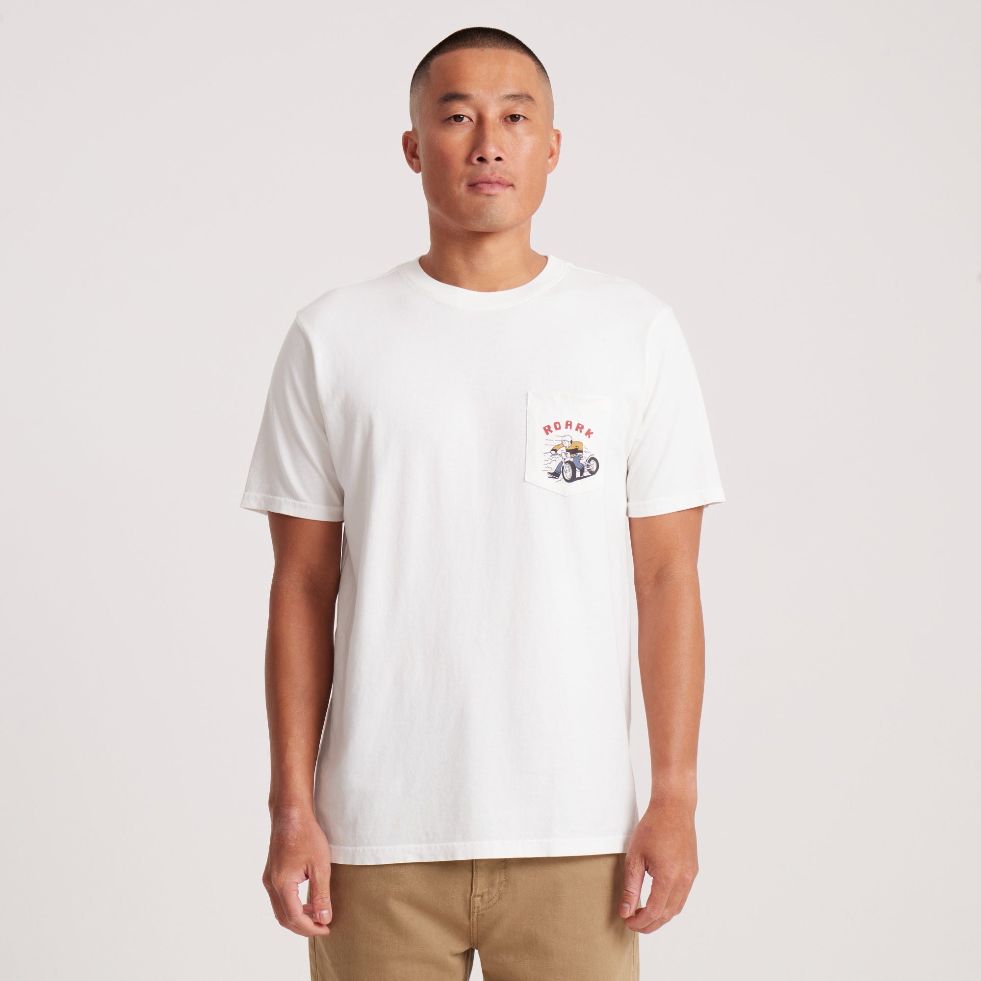 Moto Pocket Premium Tee in Off White – Roark