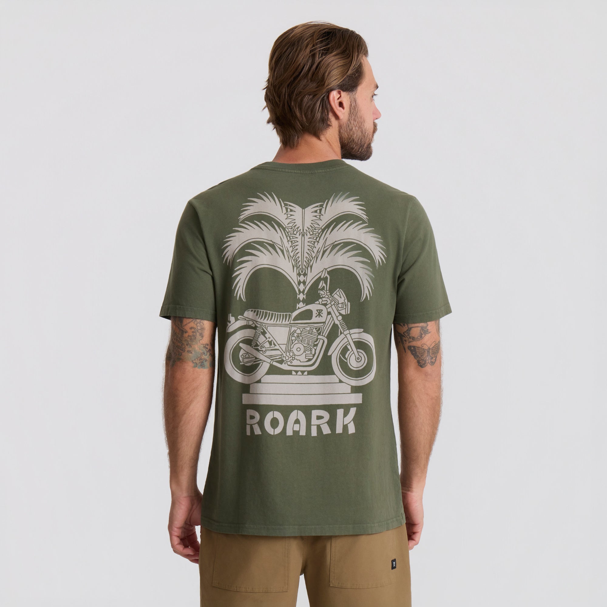 Moto Palm Premium Tee in Military – Roark