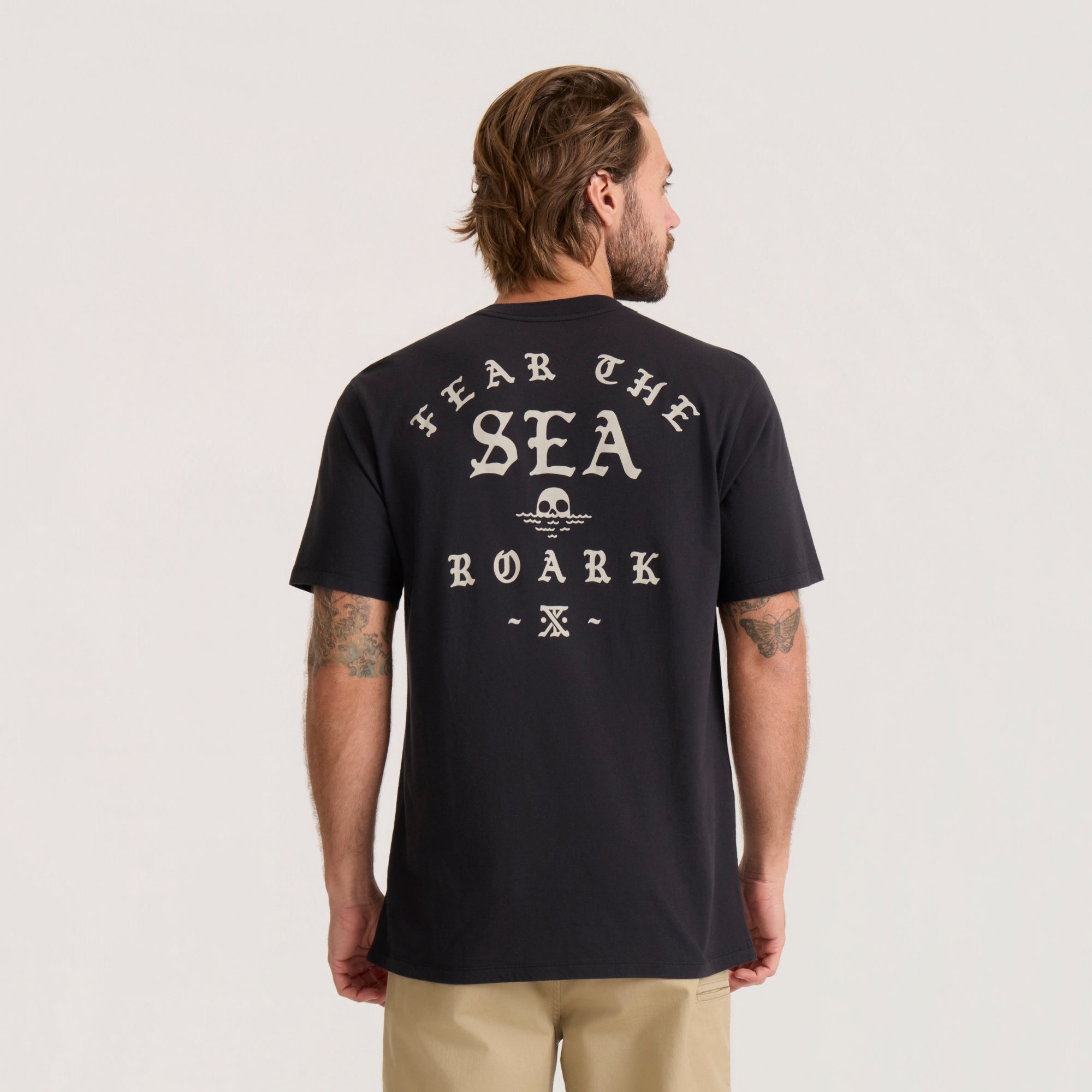 ROARK FEAR THE SEA アロハシャツ XL Fear The Sea Premium Tee in Black – Roark