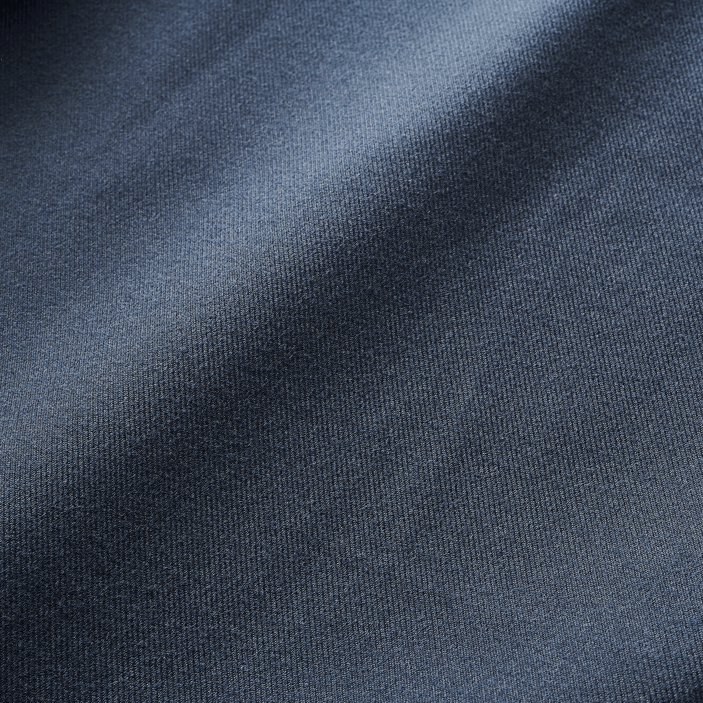 The close up of Roark men's Diablo Long Sleeve Flannel - Dark Navy Solid Big Image - 8