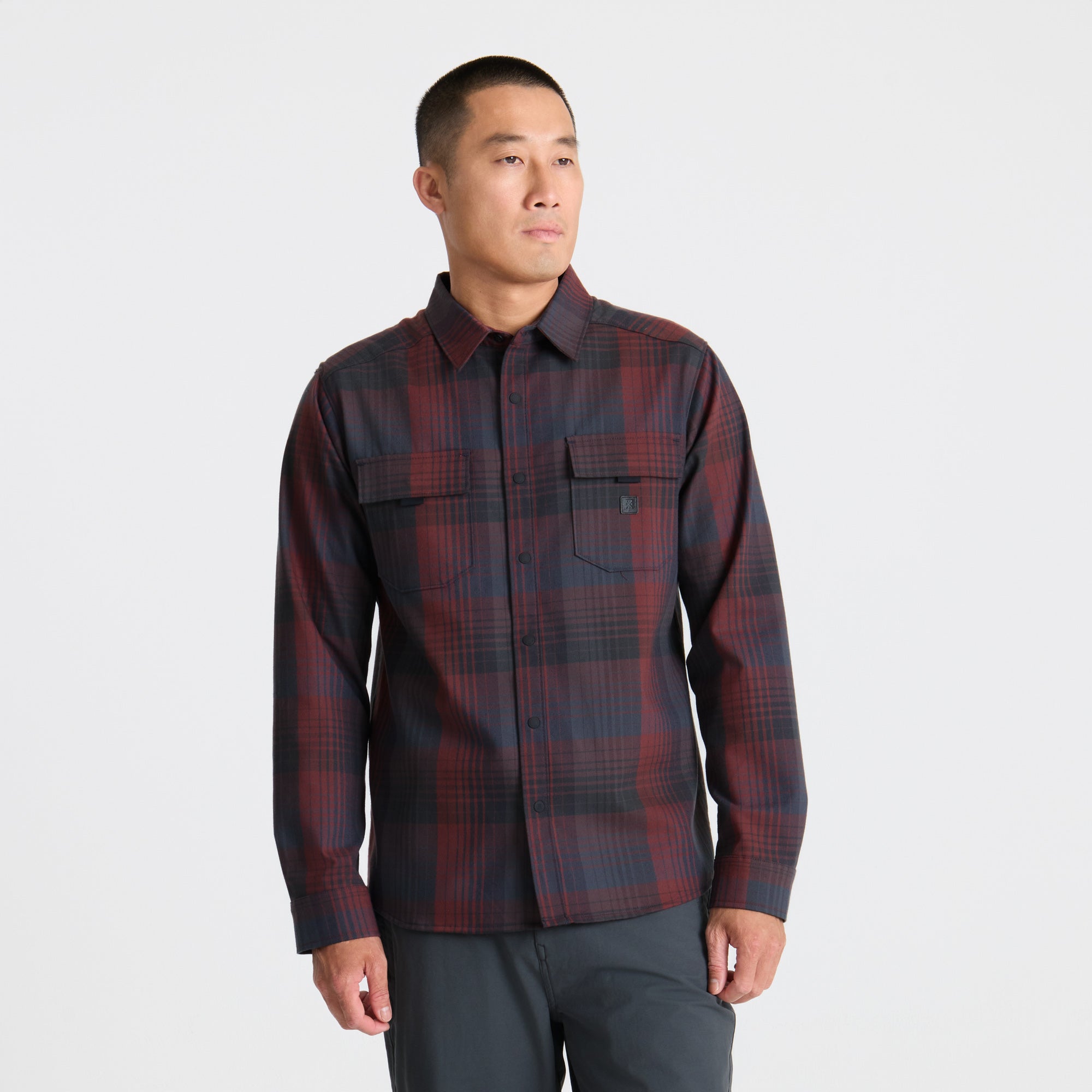 Diablo Long Sleeve Flannel in Sangria – Roark
