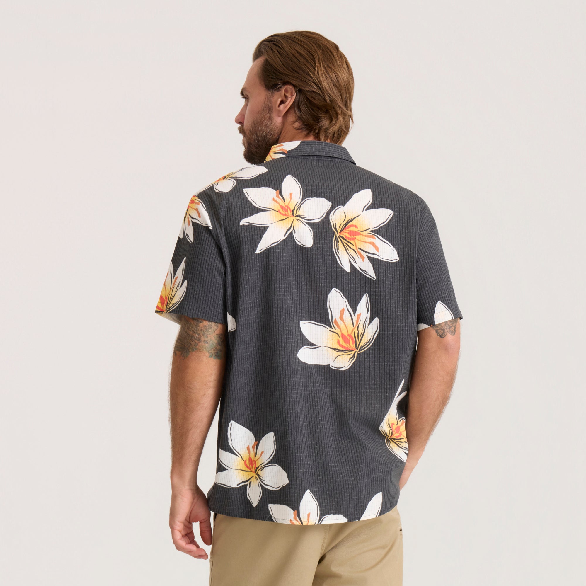 Bless Up Breathable Stretch Shirt in Black Crocus – Roark