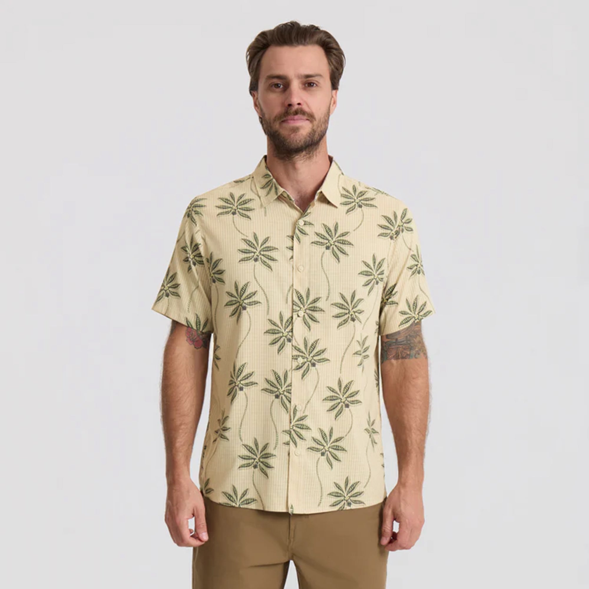 Bless Up Breathable Stretch Shirt in Fossil Print – Roark