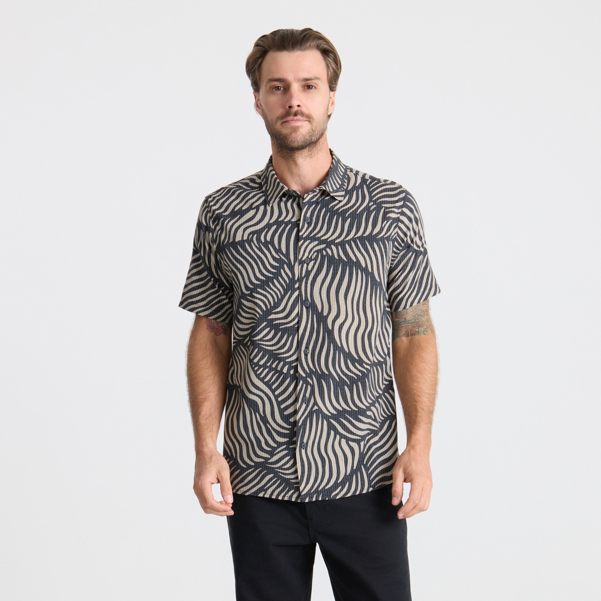 Bless Up Button Up Shirt in Grey – Roark