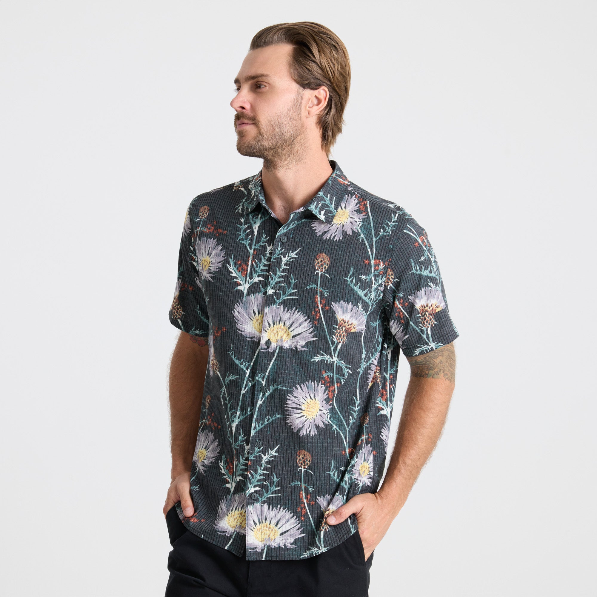 Bless Up Button Up Shirt in Onyx – Roark