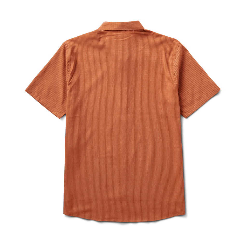 The back of Roark men's Bless Up Breathable Stretch Shirt - Rust Big Image - 6